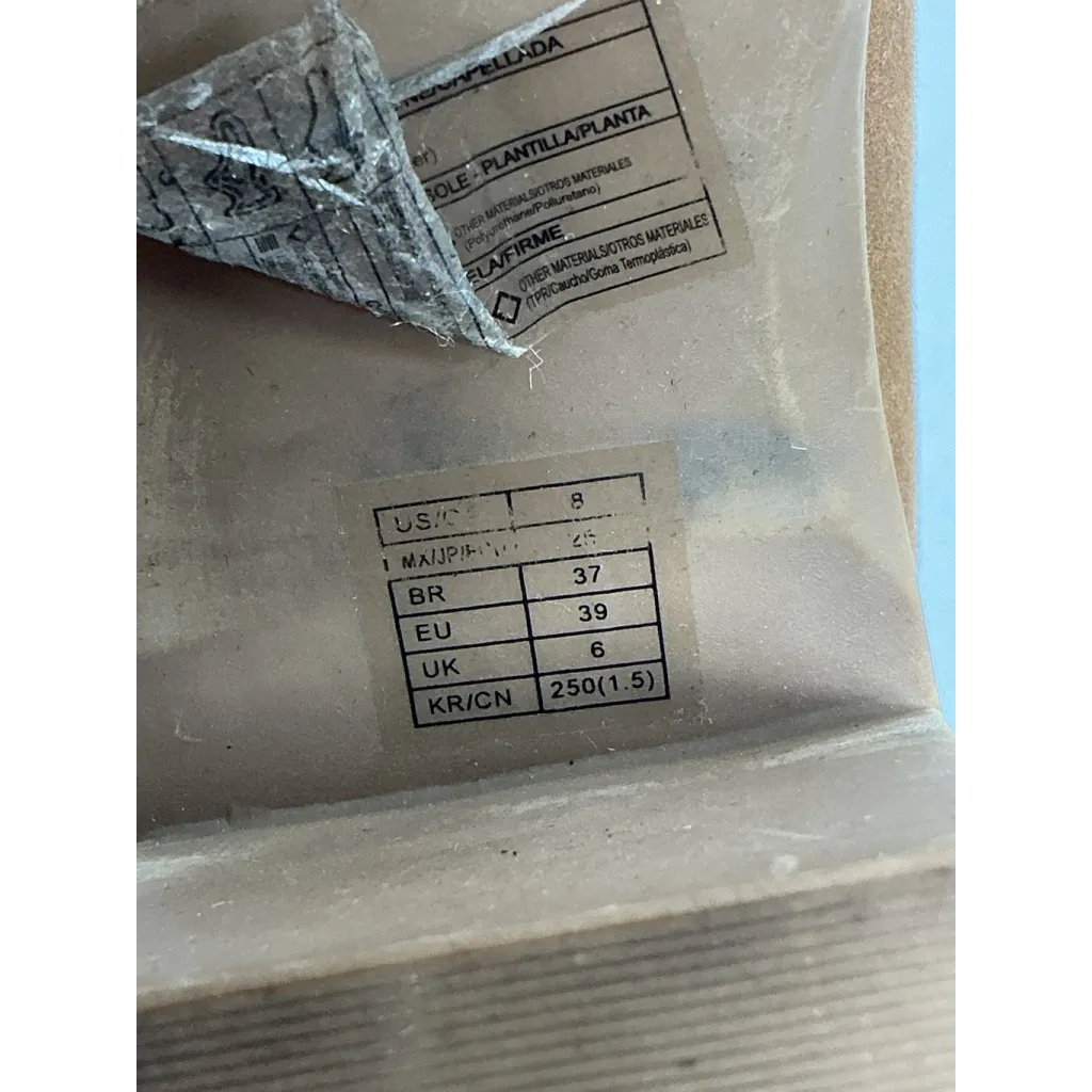 Womans Chunky Ankle Boots Brown 8 Laceup Block Heel - Image 8