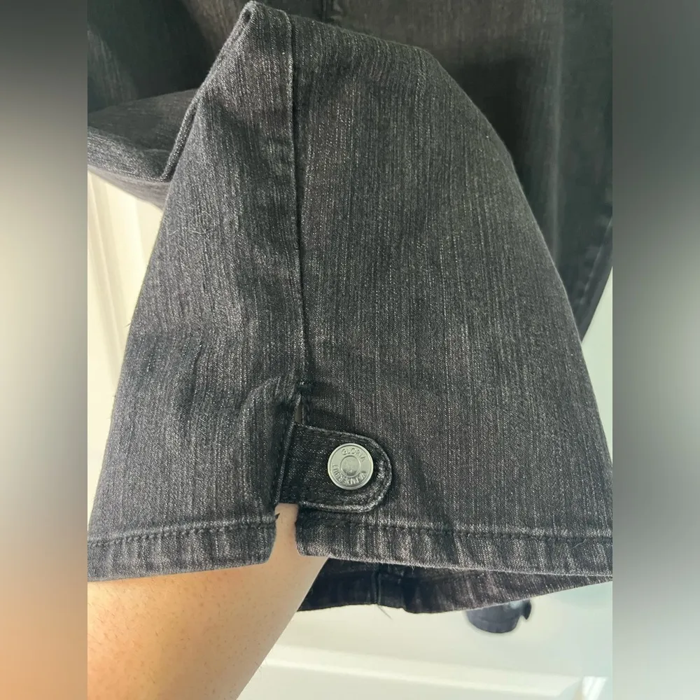 Gloria Vanderbilt Black Wash All Around Slimming Denim Cropped Capri Jeans Sz 16 - Image 10