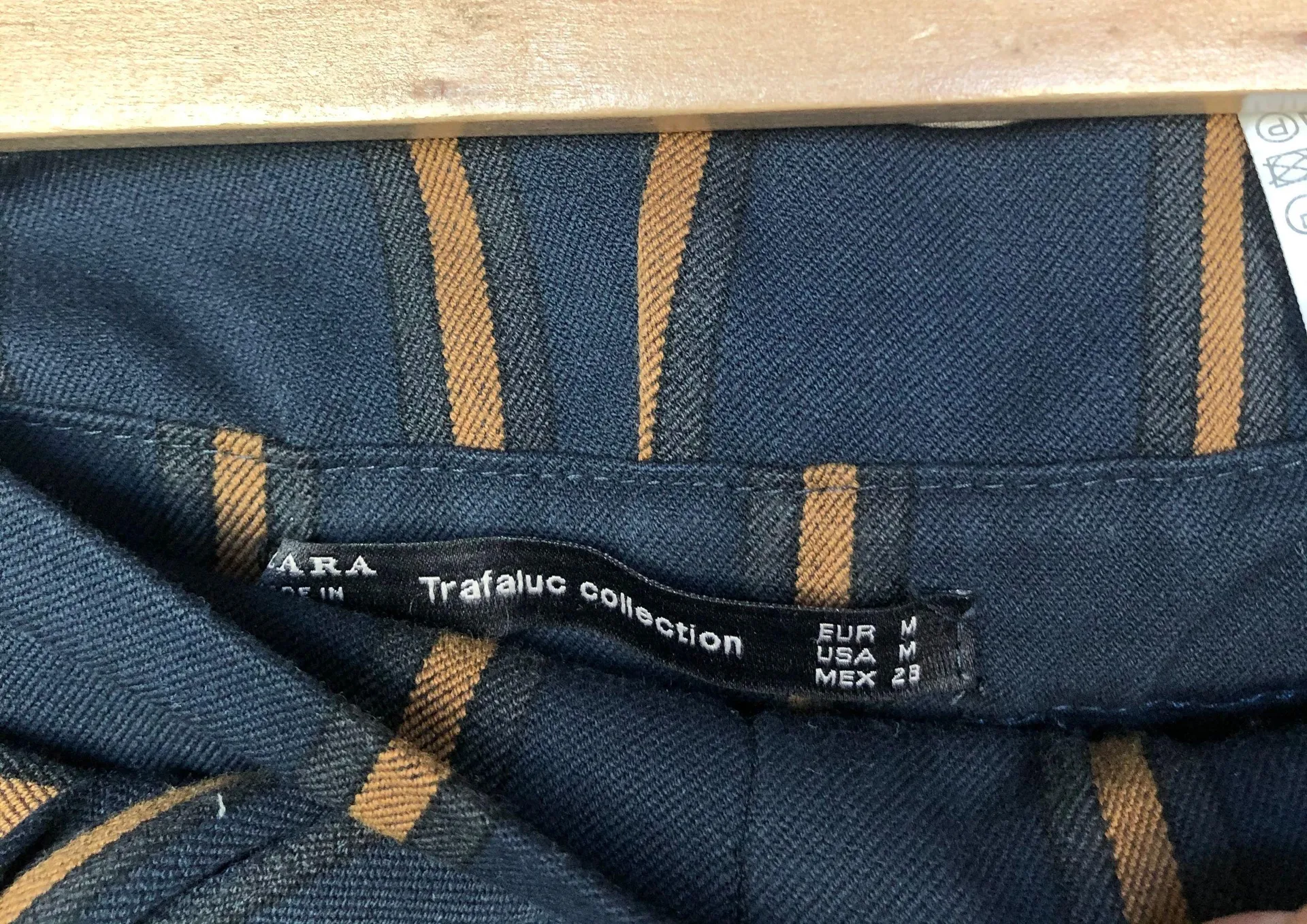 ZARA • Striped Paper Bag Pants - Image 3