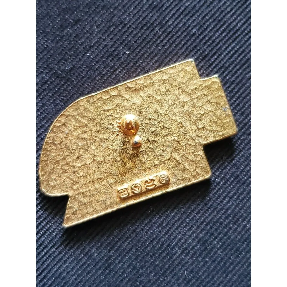 VTG State Nebraska Lions Club Home of Buffalo Bill Lapel Hat Pin Badge Gold Tone - Image 6