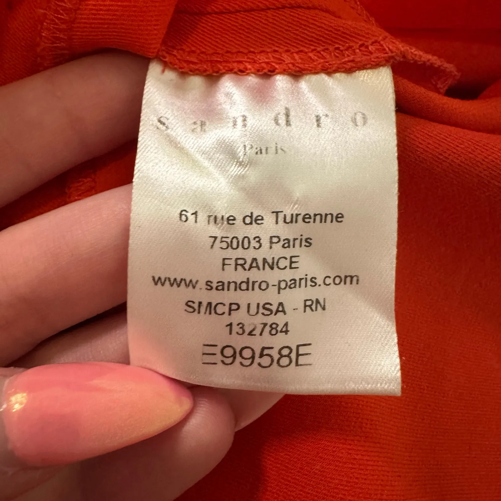 Sandro orange short-sleeve top - Image 7