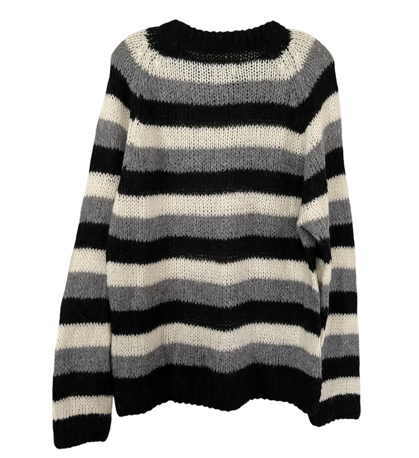 Zara Steven Meisel Striped Alpaca Sweater – Cozy Oversized Fit size M - Image 2