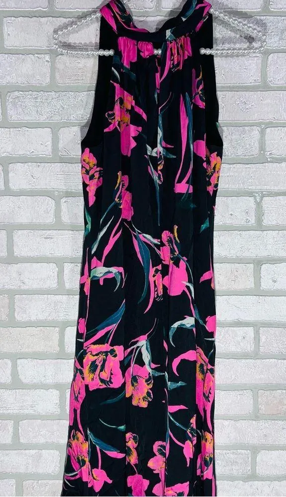 Milly Adrian Floating Botanical Halter Midi Dress Size 4 - Image 4