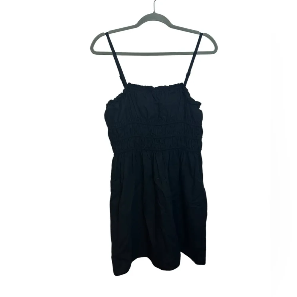 Wild Fable Black Linen Blend Smocked Sundress - Image 2