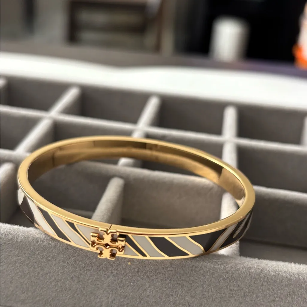 NWOT Tory Burch Gold and Black Bangle - Image 2