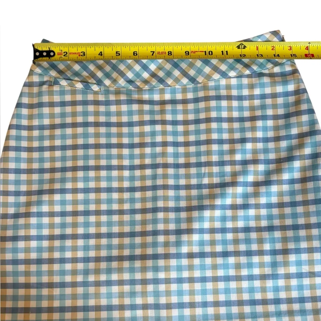Adidas ClimaCool Golf Skirt Skort Blue White Tan Plaid Built In Shorts Woman’s 4 - Image 10