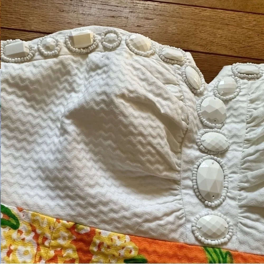 Lilly Pulitzer Bowen Dress Printed Jacquard Lace By The Docks Floral Womens - Image 4