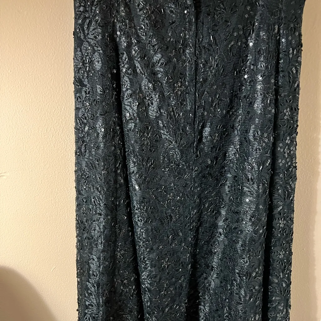 Handloom Handicrafts Elegant Black Sequin Skirt Size Large - Image 3