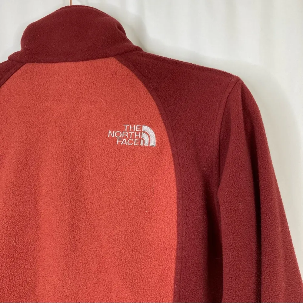 The North Face | Brick Red Full Zip Fleece Jacket S - Image 8