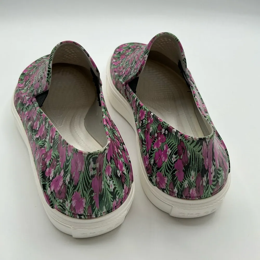 New Crocs Citilane Roka Womens US9 Floral Perforated Slip On Sneakers Shoes - Image 3
