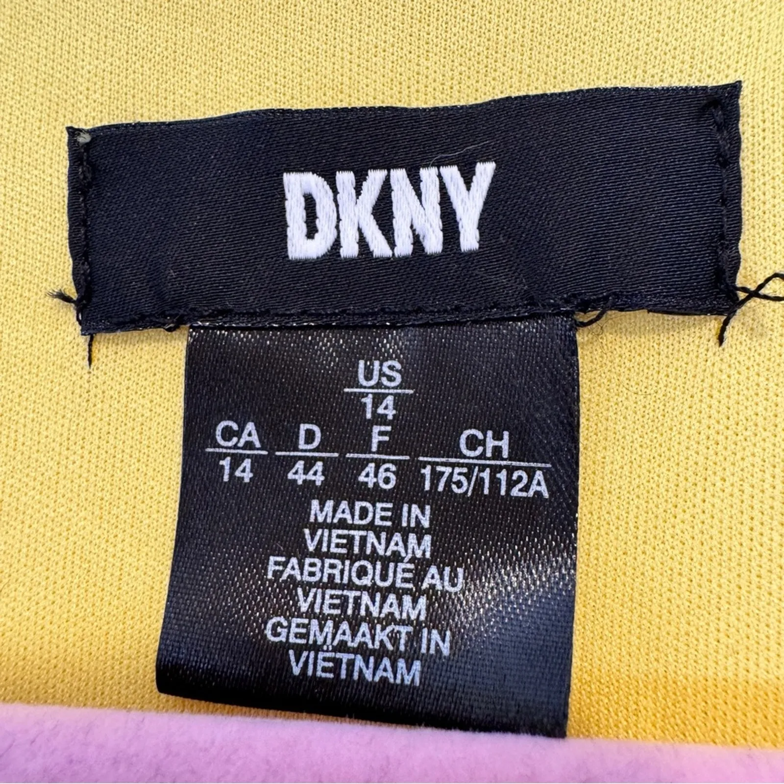 DKNY Yellow Floral Ruffled Midi Dress Womens 14 Spring Romantic Coquette Flutter - Image 8