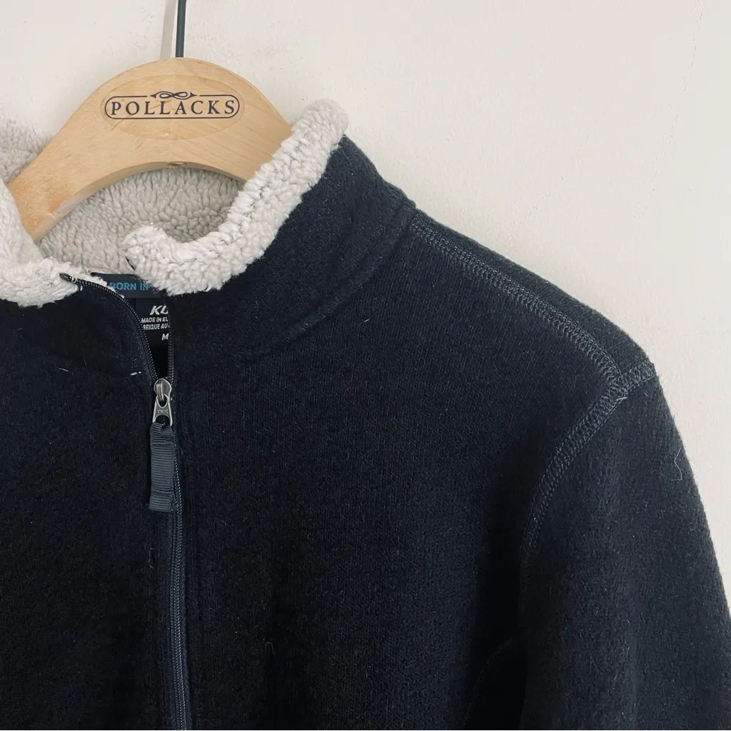 Kuhl Alyssa Alfpaca Fleece Pullover 1/4 Zip Black Women’s M Soft Shearling Trim - Image 7