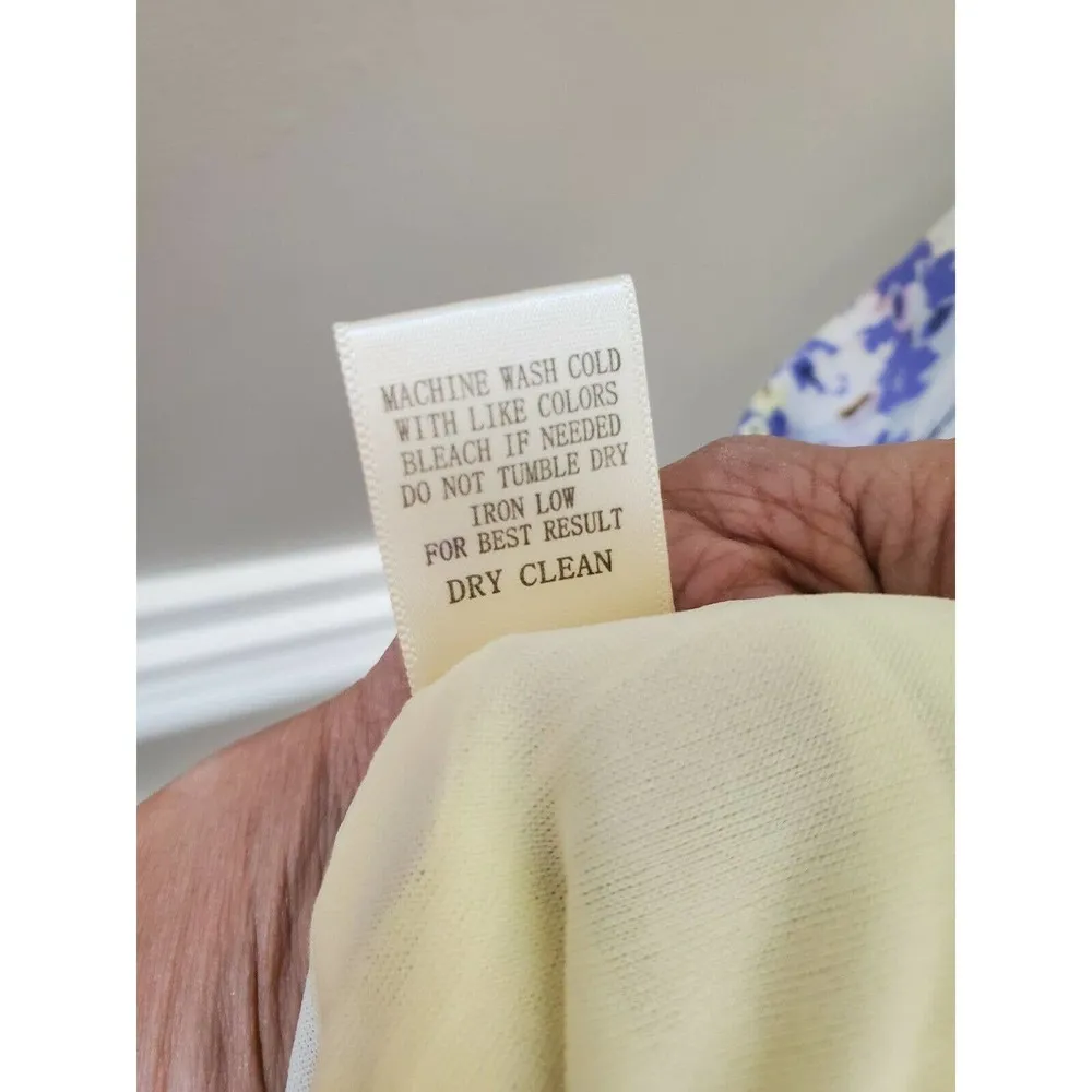 Loveriche Women Floral Polyester Sleeveless Round Neck Knee Length Dress Size M - Image 10