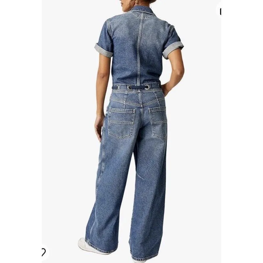 Free People We The Free Edison Wide-Leg Coverall Size XS - Image 3