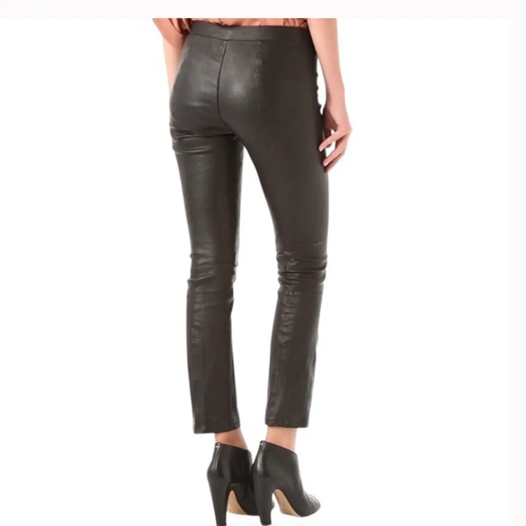 Vince. Lamb leather black legging petite medium 28" waist 24" inseam - Image 2