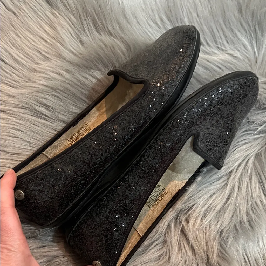 EUC UGG Australia Alloway Glitter Smoking Slippers sz 8 - Image 8