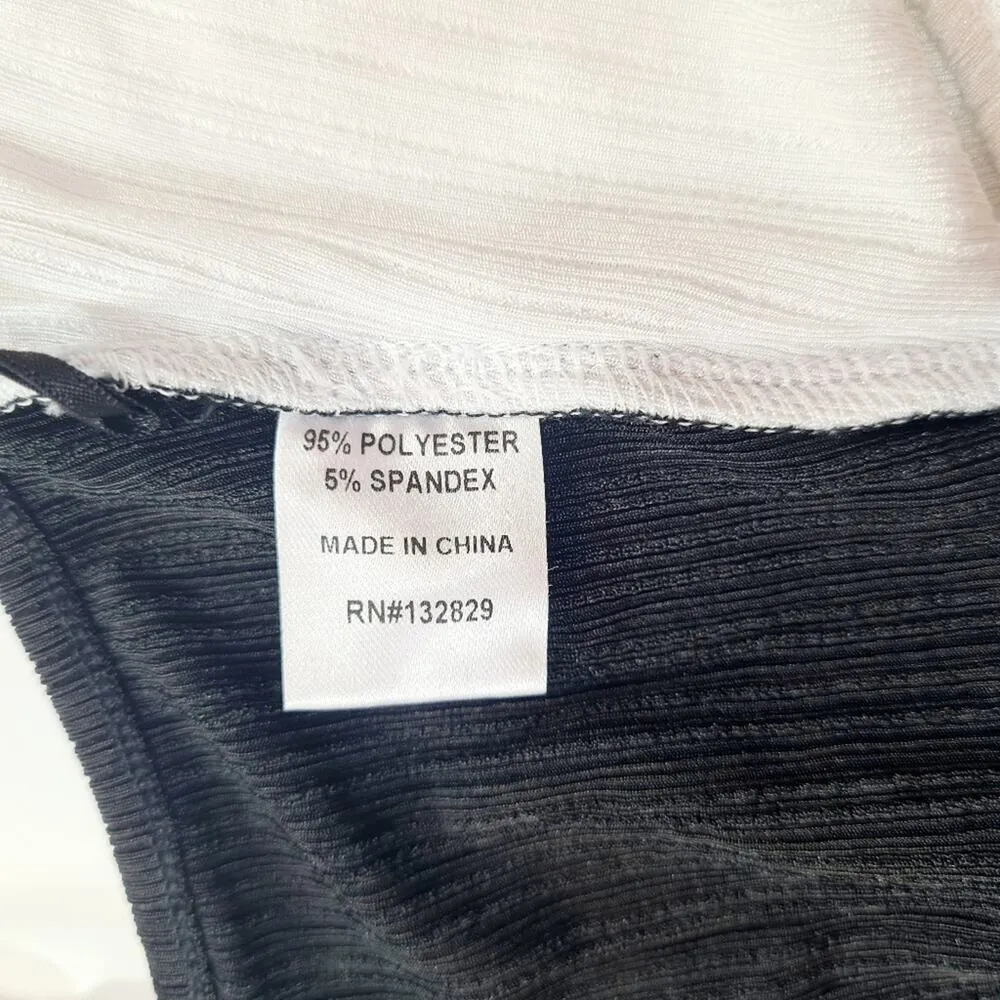 Superdown Paulina Strappy Top in Black & White Medium - Image 6