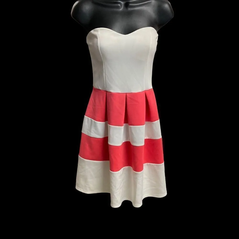 BLUE‎ SLA Women’s Dress White & Pink Size Medium Pink - Image 2