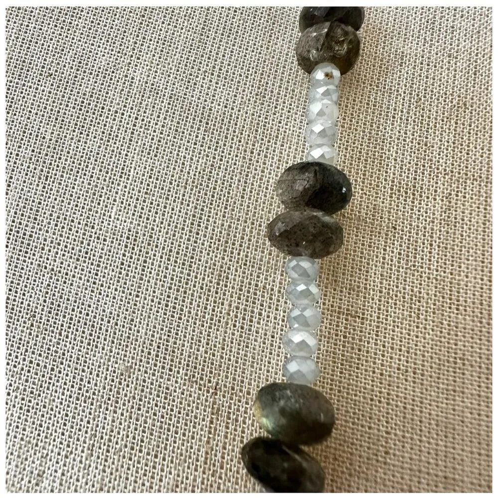 long labordorite beaded necklace - Image 4