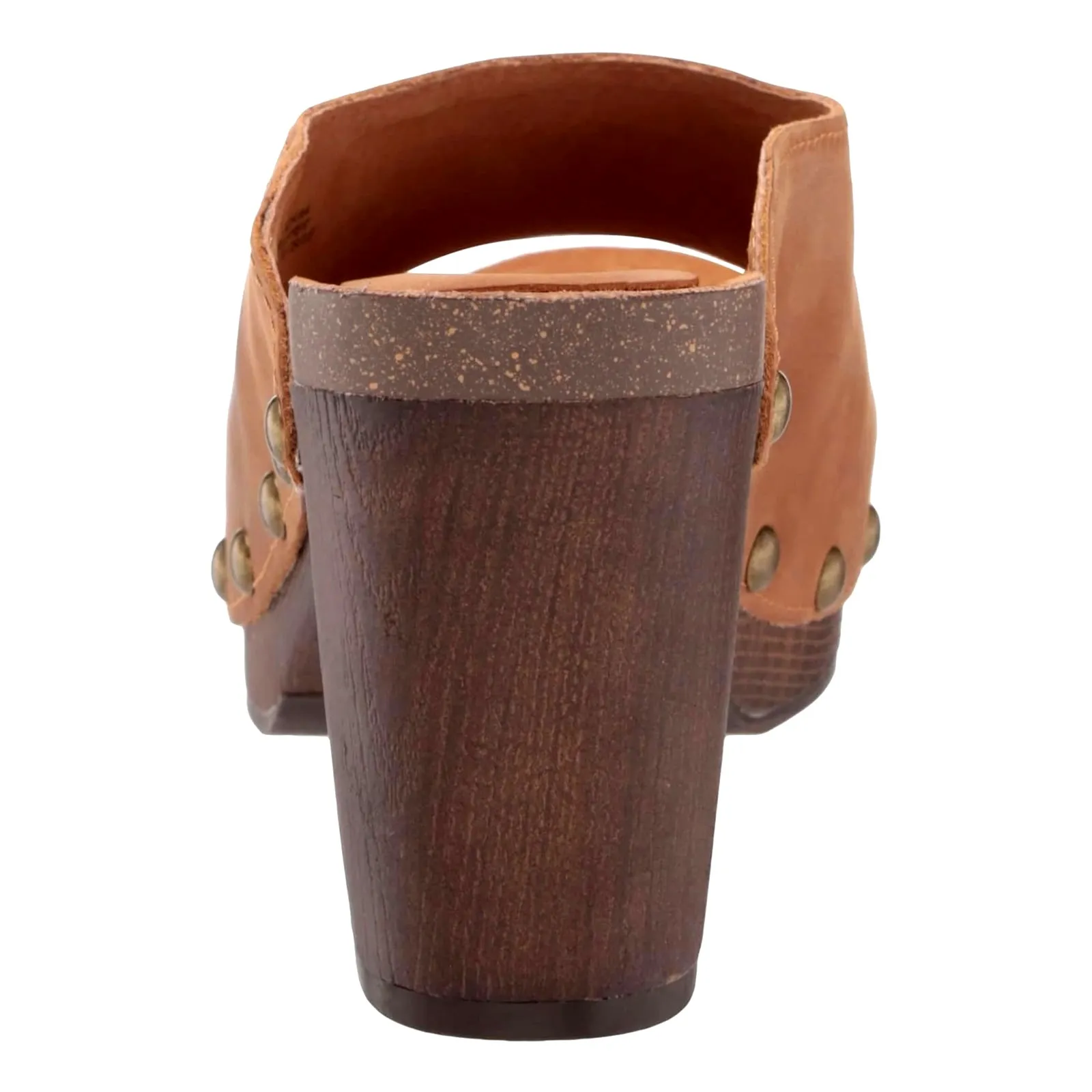 Sbicca Montrose Genuine Suede Clog Mule Heeled Sandal Tan 9 - Image 6