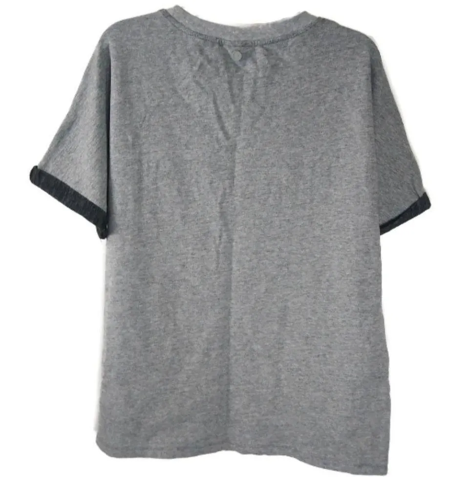 Womens HUNTER Gray Medium Basic Tee Shirt - Image 3