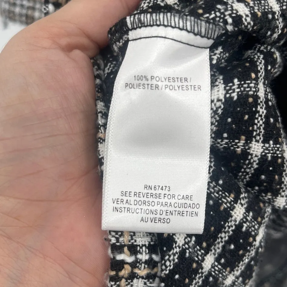 Gabby Skye Tweed Dress Sz 4 Ivy Preppy Academia 60s Mod Style Pearl Fringe Trim - Image 11