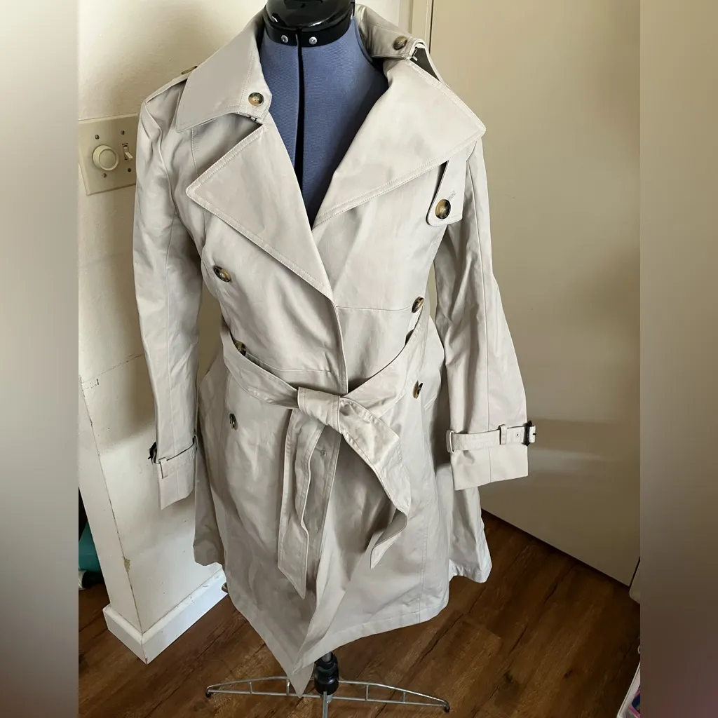 All Saints Alexandria Trench Double Breasted Belted Womens - Image 3