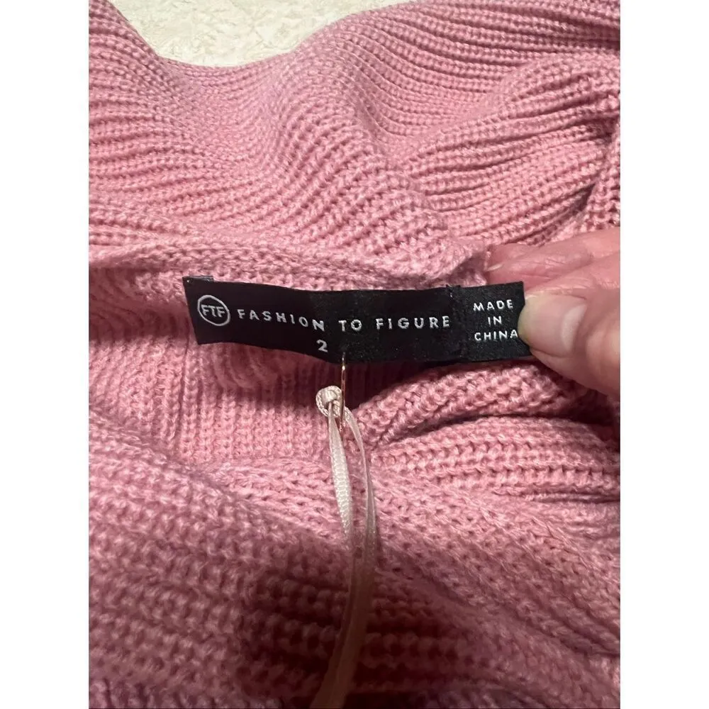 Fashion To Figure Dusty Rose Wrap Sweater Sz 2 (2) NWT - Image 4