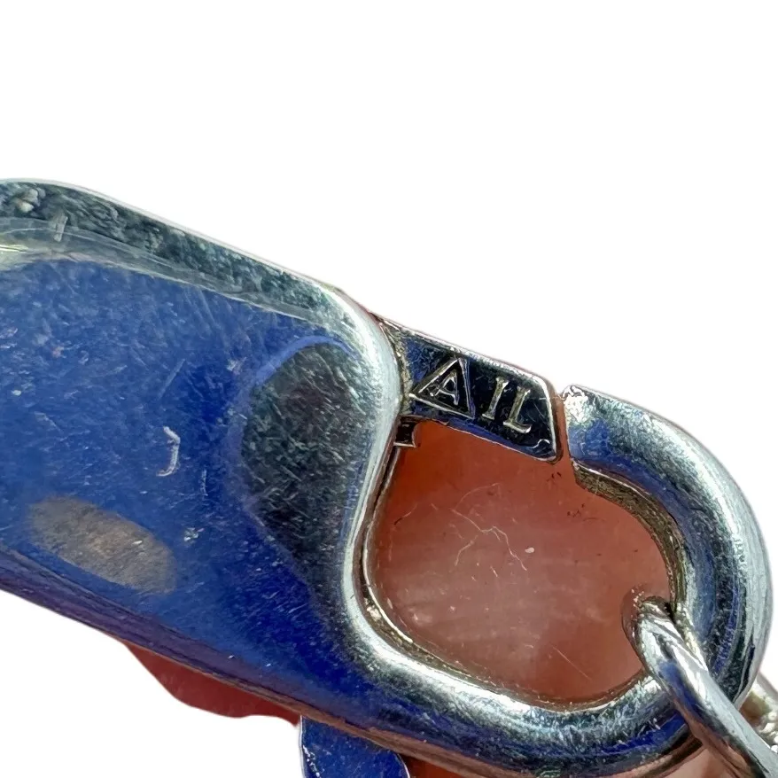 Turquoise Gemstone Beaded Necklace Sterling Silver Clasp Chunky Statement Blue - Image 9