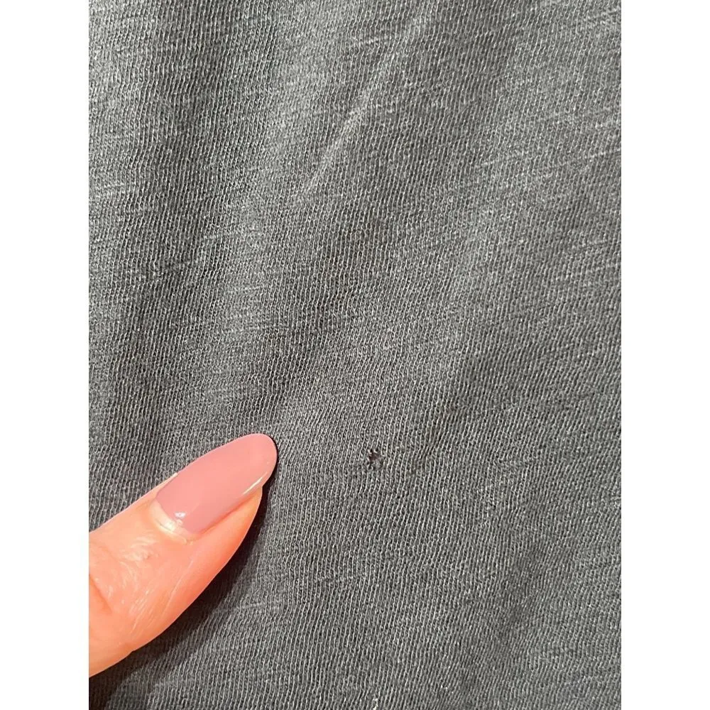 Madewell Whisper Cotton Rib-Crewneck Tee in True Black XXSmall Womens as-is - Image 6