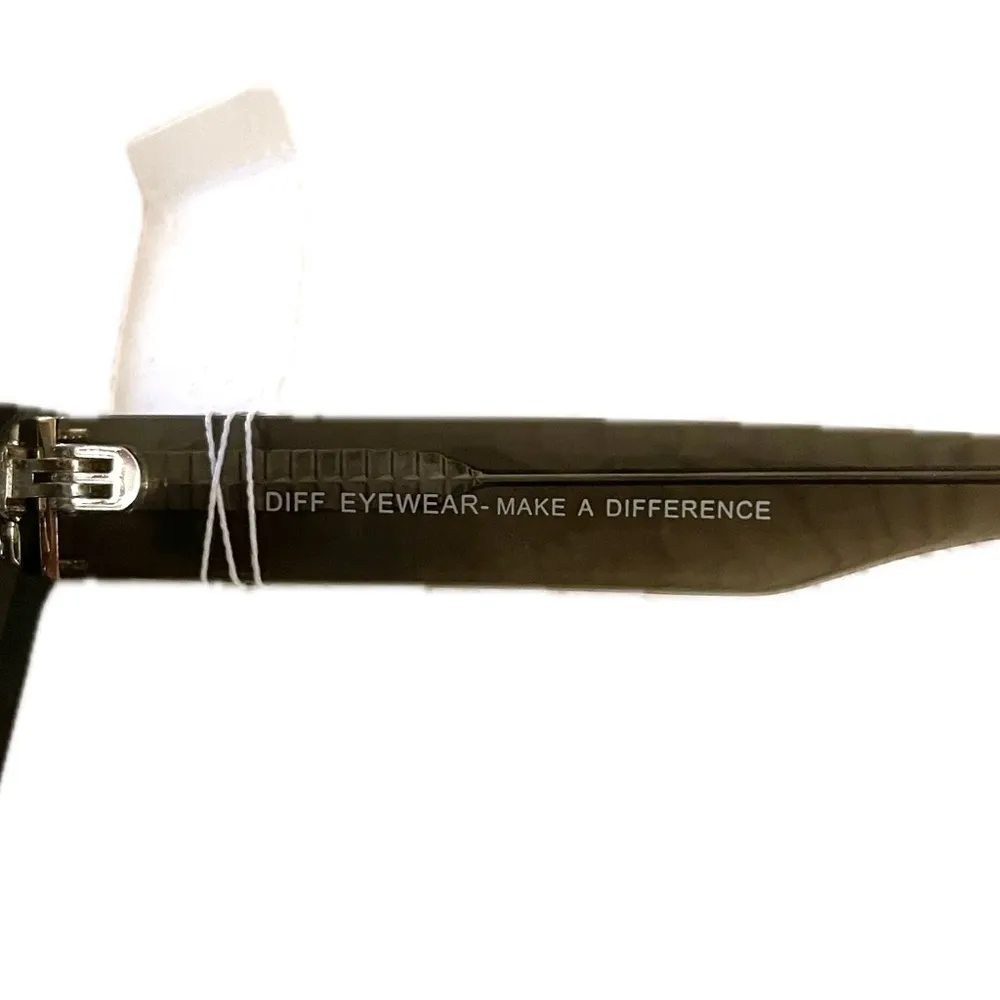 Diff Winona 55MM Square Sunglasses Milky Olive Green Acetate NWT - Image 6