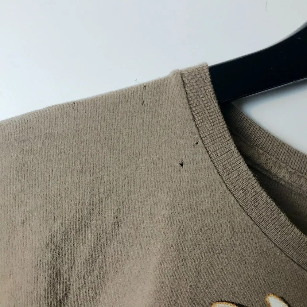 These Colors Don't Run T Shirt Brown 2XL XXL USA Eagle Flag Graphic Tee Solid - Image 7