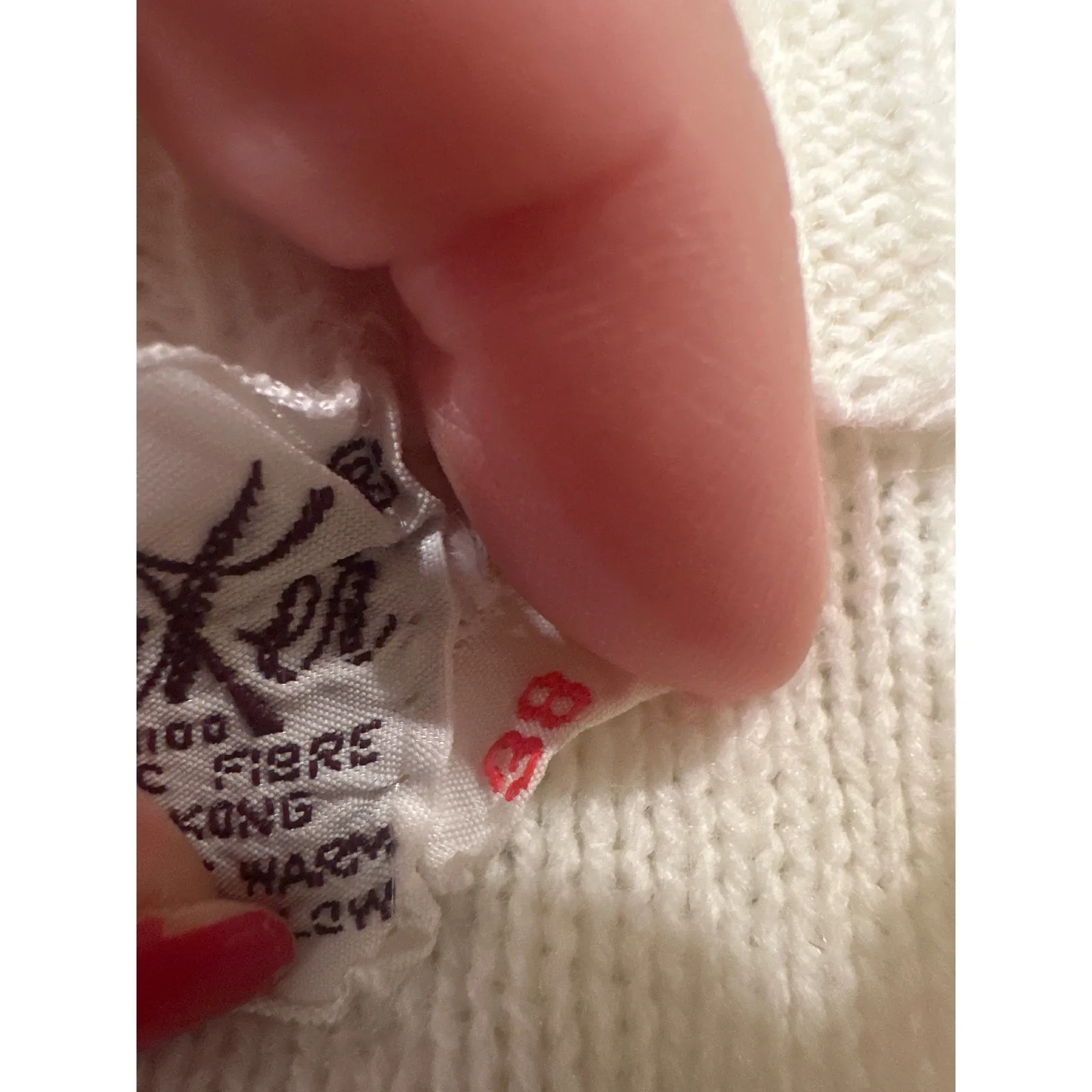 Haymaker VTG 70's Cable Knit V Neck Sweater Cream Classic Preppy Style Size M White Size M - Image 9