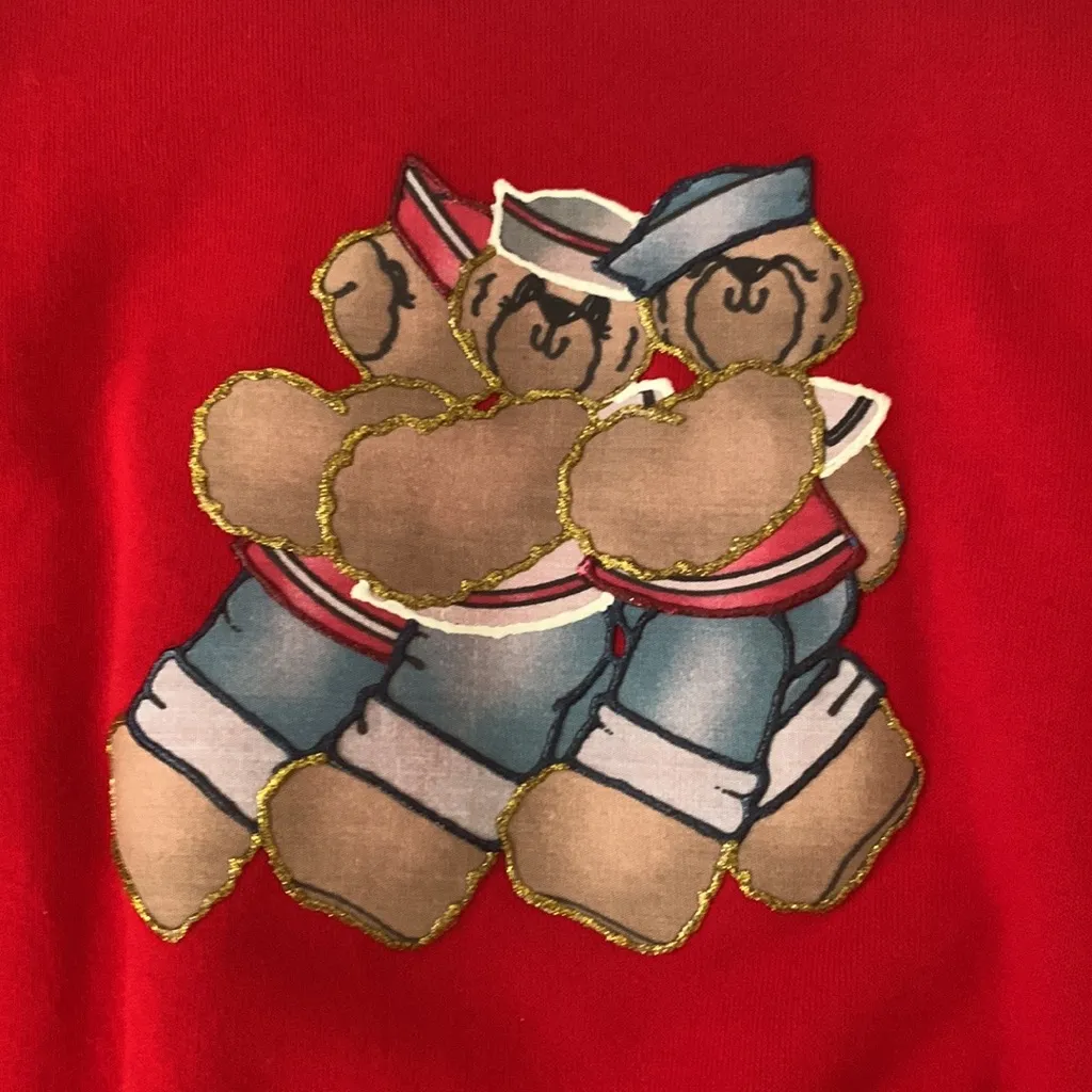 Women’s L/G Red Crewneck Sweatshirt Ugly Christmas Sweater Size Large - Image 2