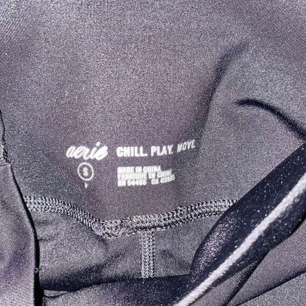 Aerie Black High Rise Smoothing Ankle Cropped Leggings Women's Size Small - Image 6