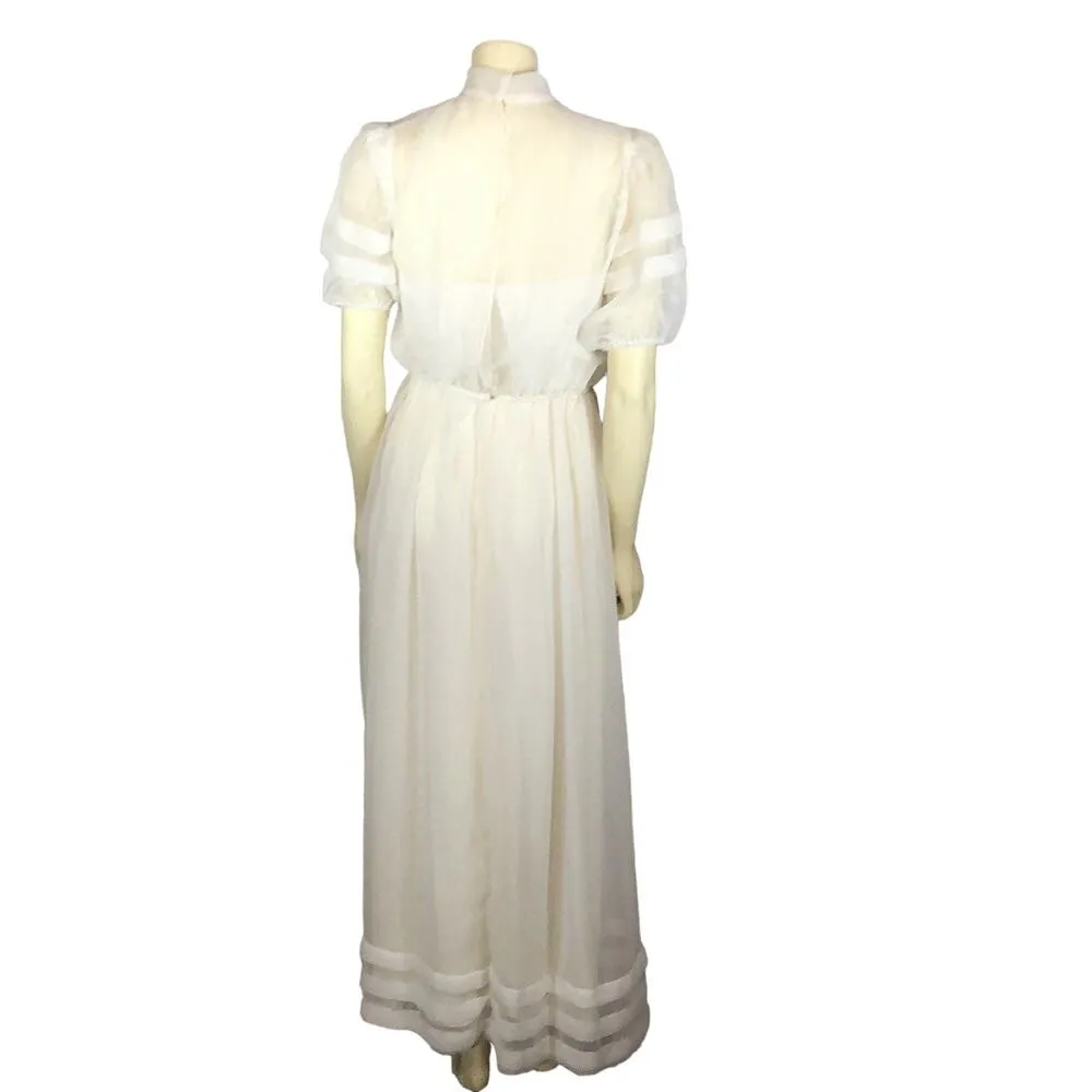 Vintage 2 piece dress which is very similar to Dress of Sandy in Greece size 6 White - Image 3