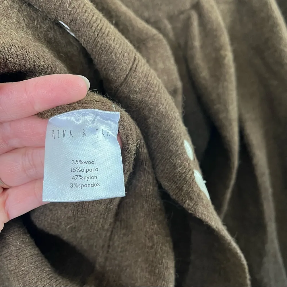 Kina and Tam The Paws Pleat Skirt Brown Dog Paw Wool Blend Womens Size XXL - Image 7