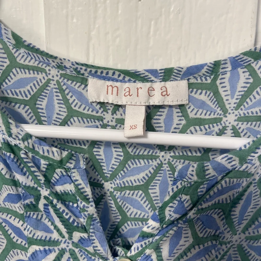 Marea Tiki Geo Cover up Dress in blue multi size xs - Image 4