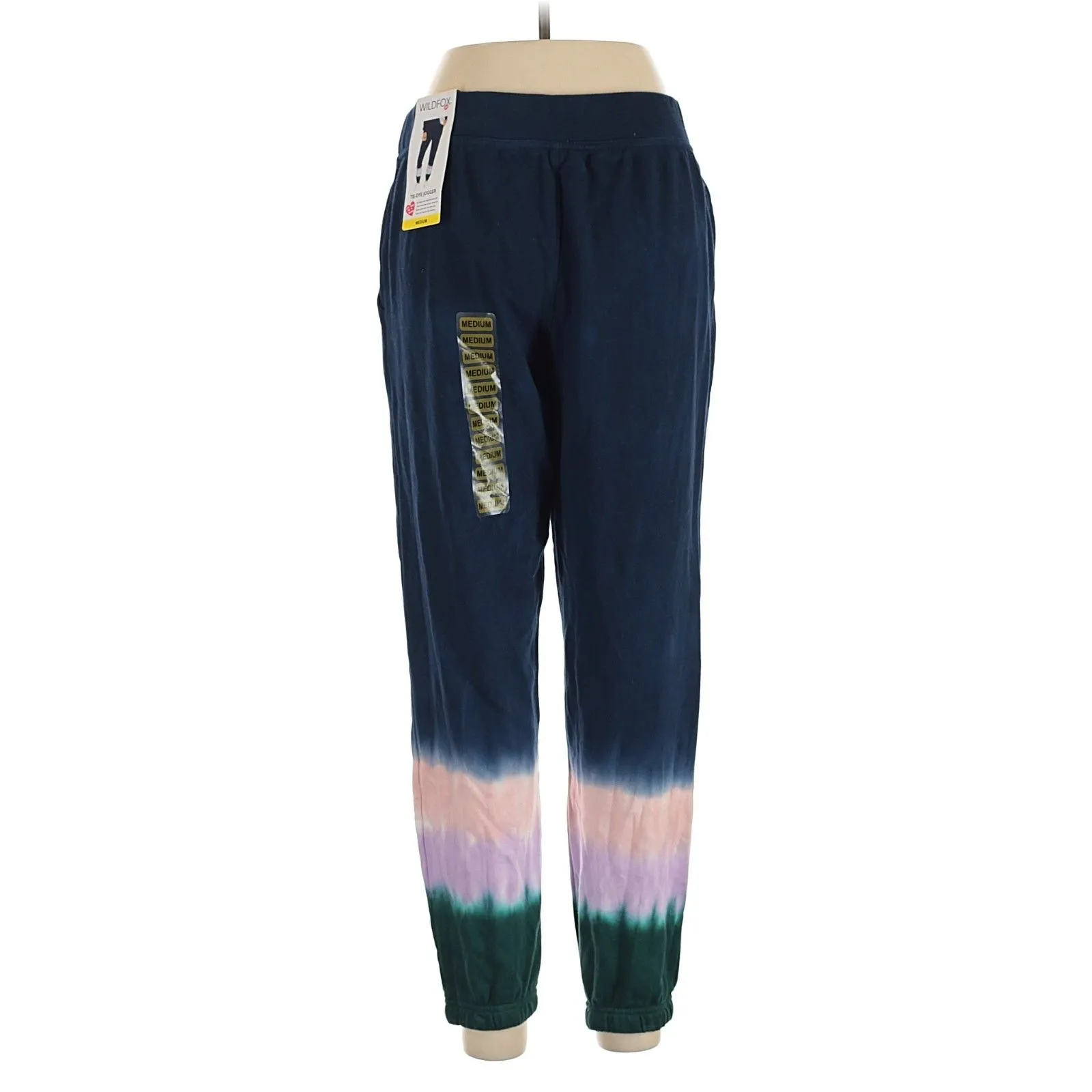 WILDFOX Navy Pink Hadley Relaxed Fit Tie Dye Accent Jogger Sweat Pants - M - Image 2