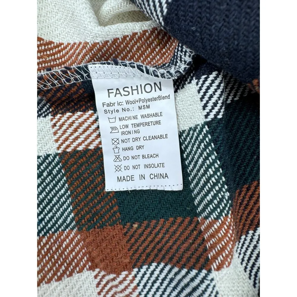 Plaid women’s Flannel Shacket long sleeve jacket size M - Image 5