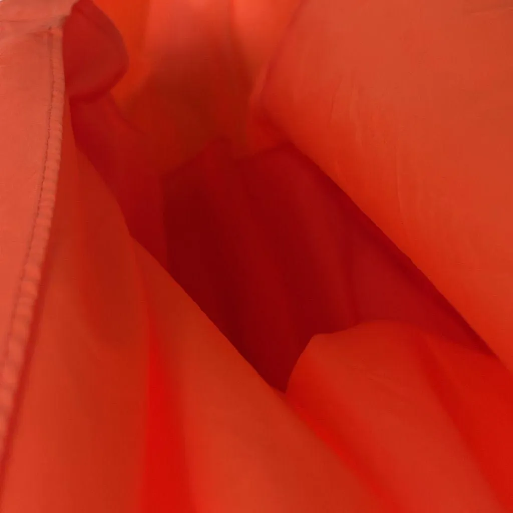 J. Crew V-neck midi dress in cotton poplin smocked orange size XS - Image 11