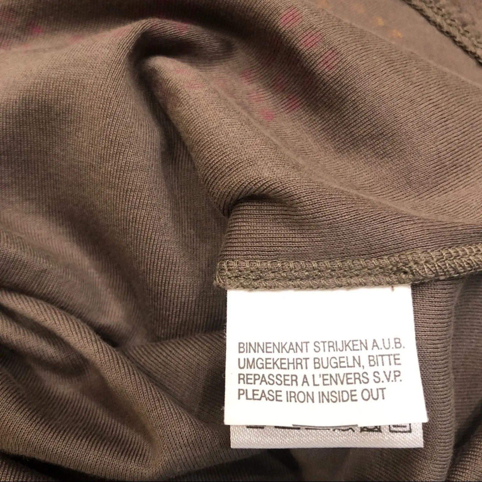 Belgium Xandres Graphic Tee Anis Sole Lily Frutti European Travel Vacation Brown Size L - Image 7