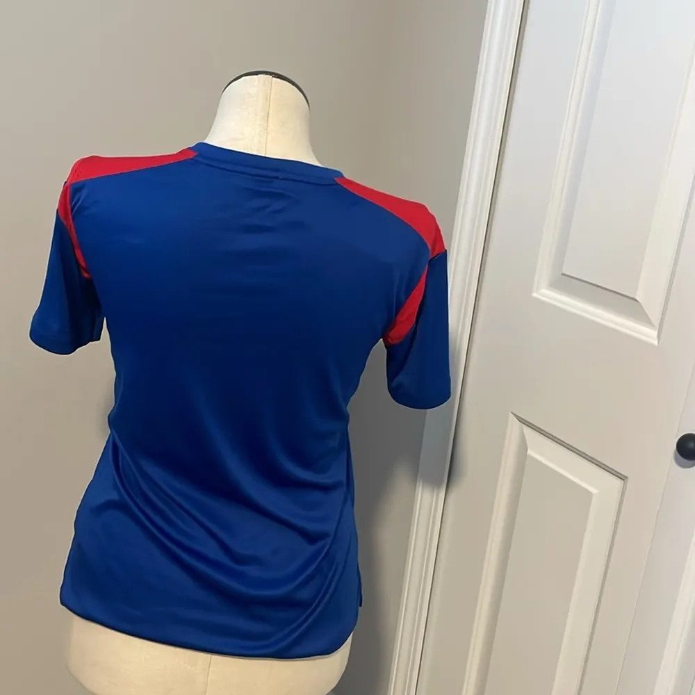 NFL New York Giants Women Short Sleeve Lace Up V-Neck Fashion Jersey top medium - Image 5