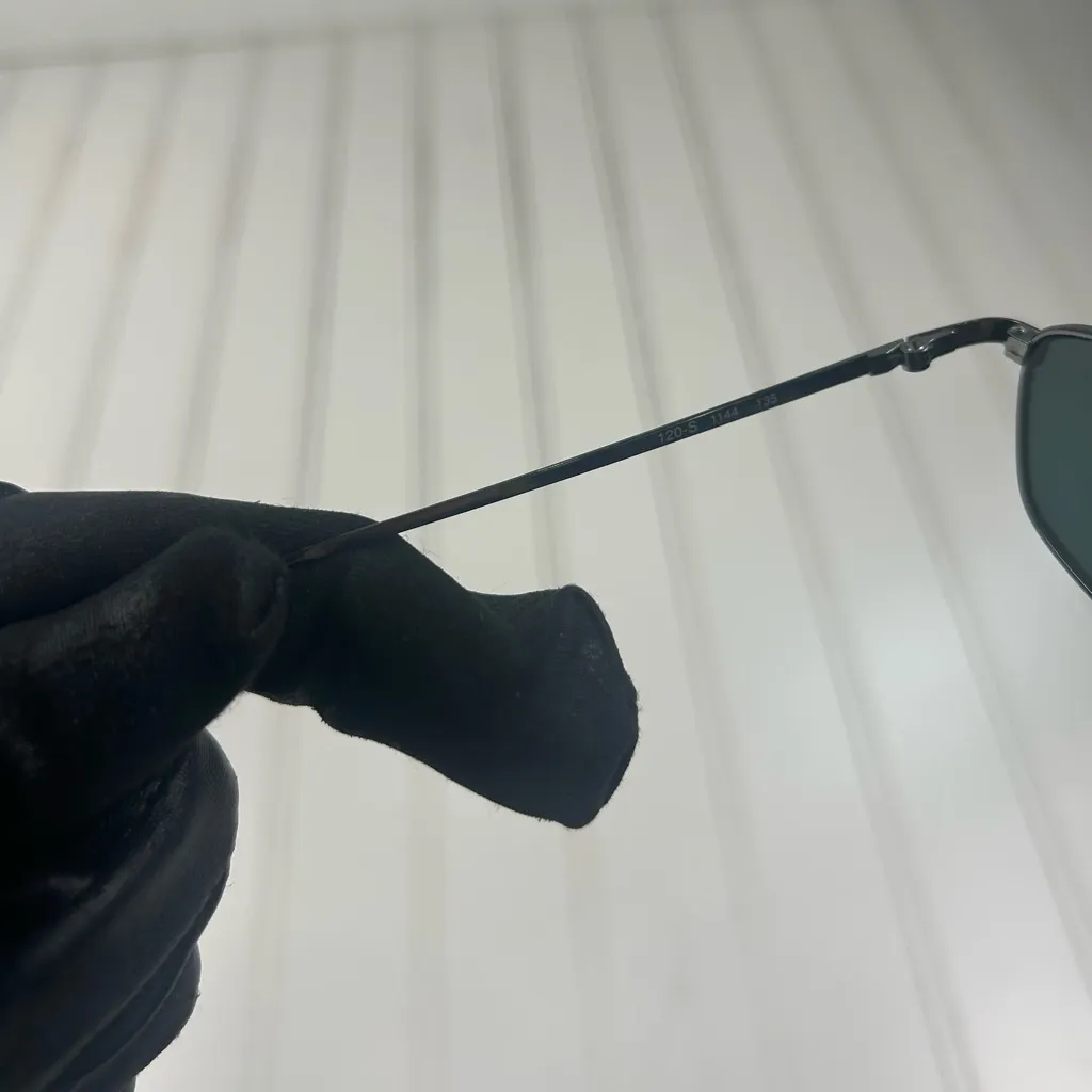 Emporio Armani Sunglasses UNISEX Rectangular Metal Frame Green Designer Shades - Image 5