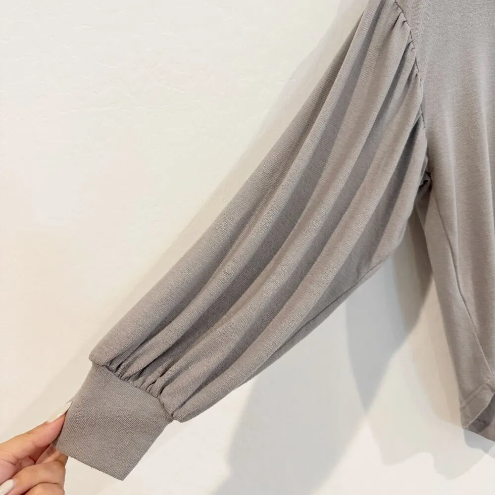 Varley Brannon‎ Oversized Flannel Sweatshirt in Gray Loungewear Cozy Top Size XS - Image 5