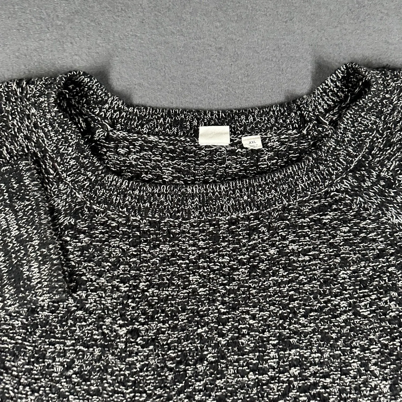 Gap Sweater Womens XXL Black Crewneck Marl Knit Raglan Long Sleeve Pullover - Image 4