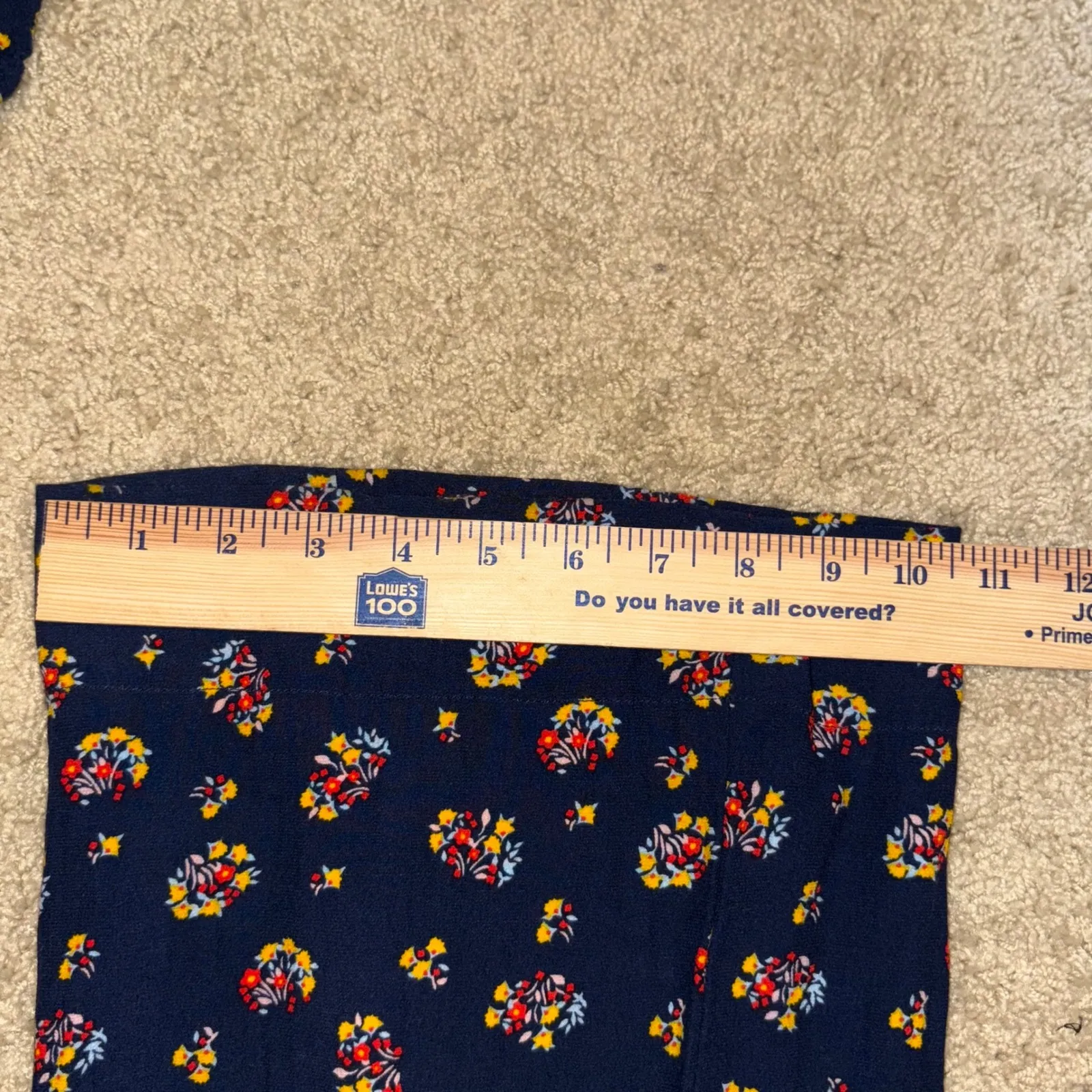 Boden Emmeline Jumpsuit‎ Floral Print Wide Leg Navy Blue Short Sleeve Casual Size 6 - Image 7