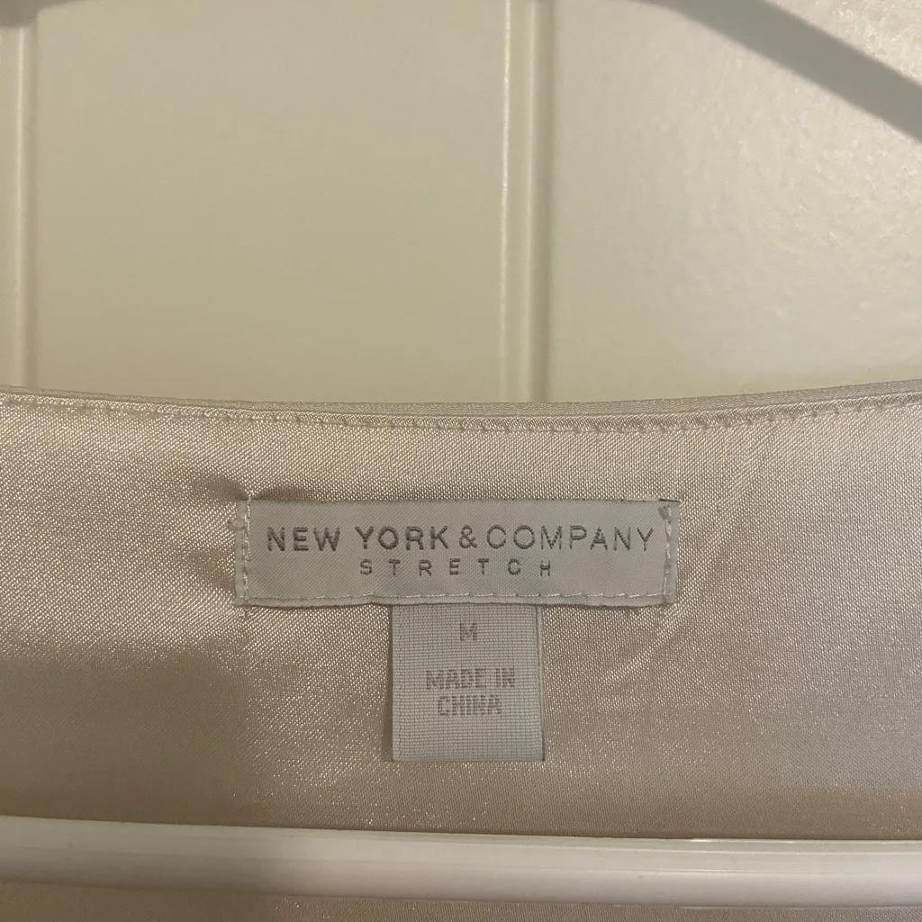 NEVER WORN New York & Company women’s sleeveless layered skirt stretch dress M‎ Black Size M - Image 5