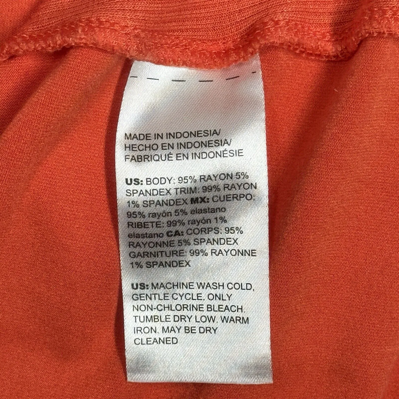 Chicos Dress Women 4/6 Coral Orange Tank Dress Midi Preppy Basic Casual Everyday - Image 8