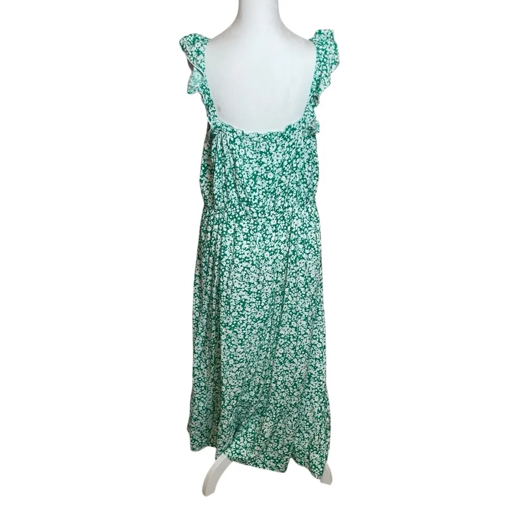 Luxology Green White Floral Dress XL Spring Easter St. Patrick’s Day Vacation - Image 5